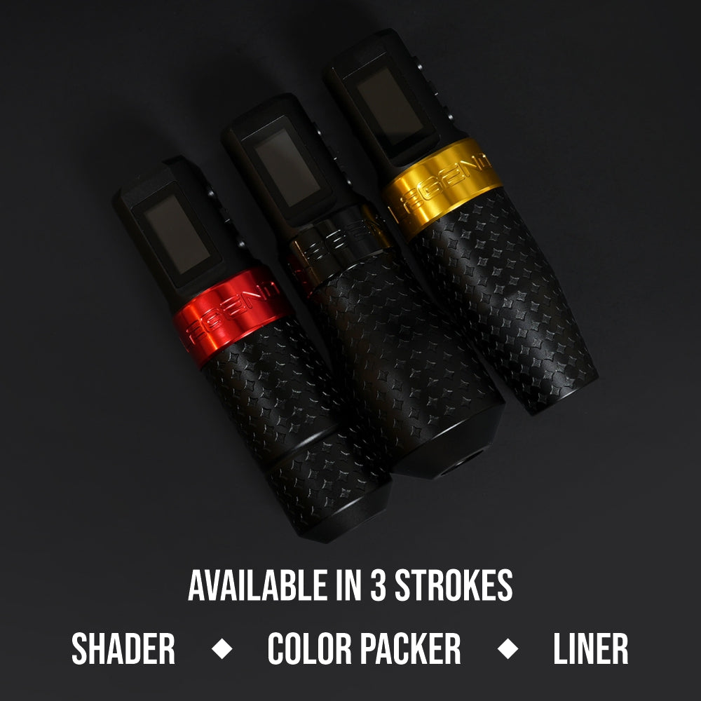 The Legend Pro Tattoo Pen - Color Packer (4.0mm) - Full Set (2 Batteries + 3 Grips)