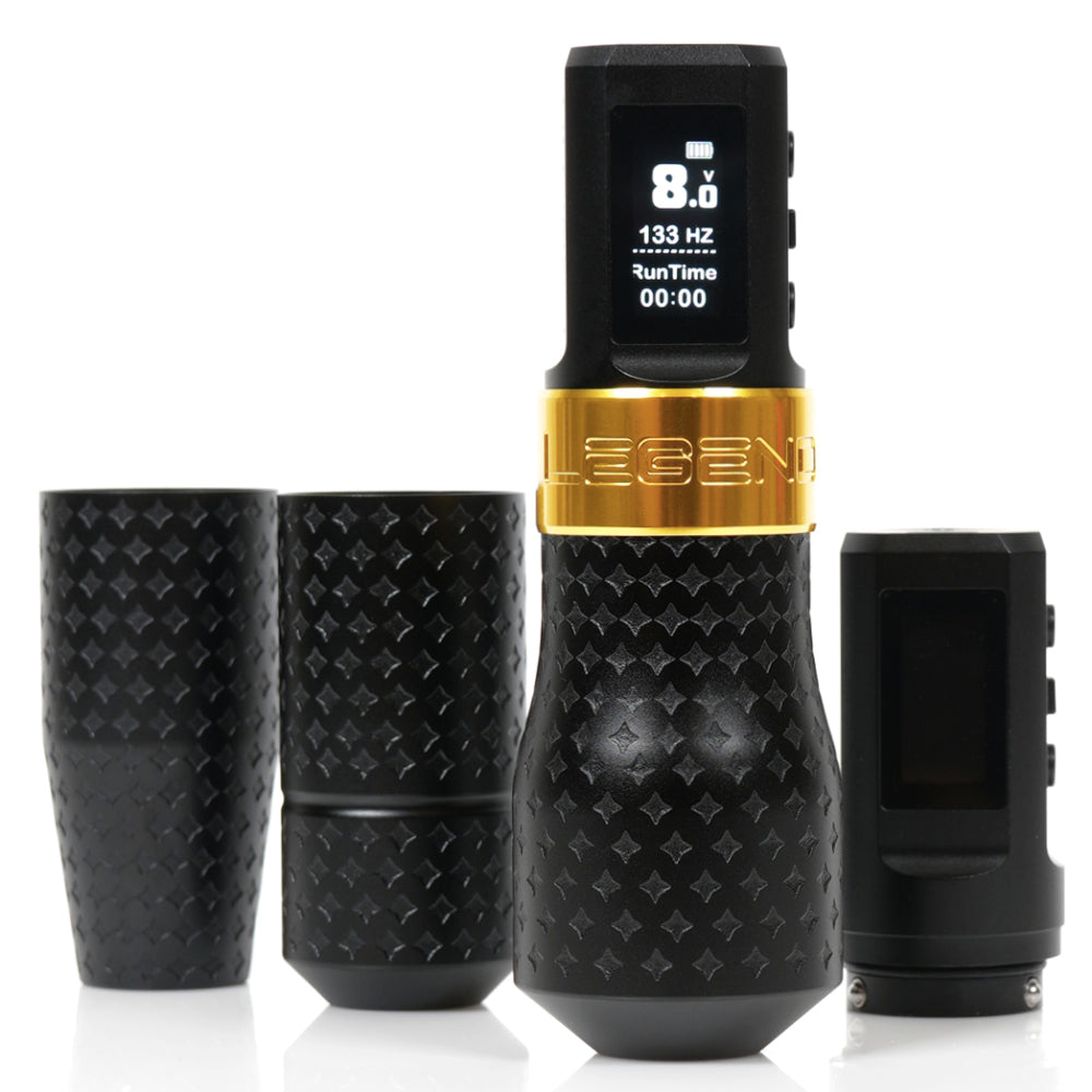The Legend Pro Tattoo Pen - Liner (5.0mm) - Full Set (2 Batteries + 3 Grips)