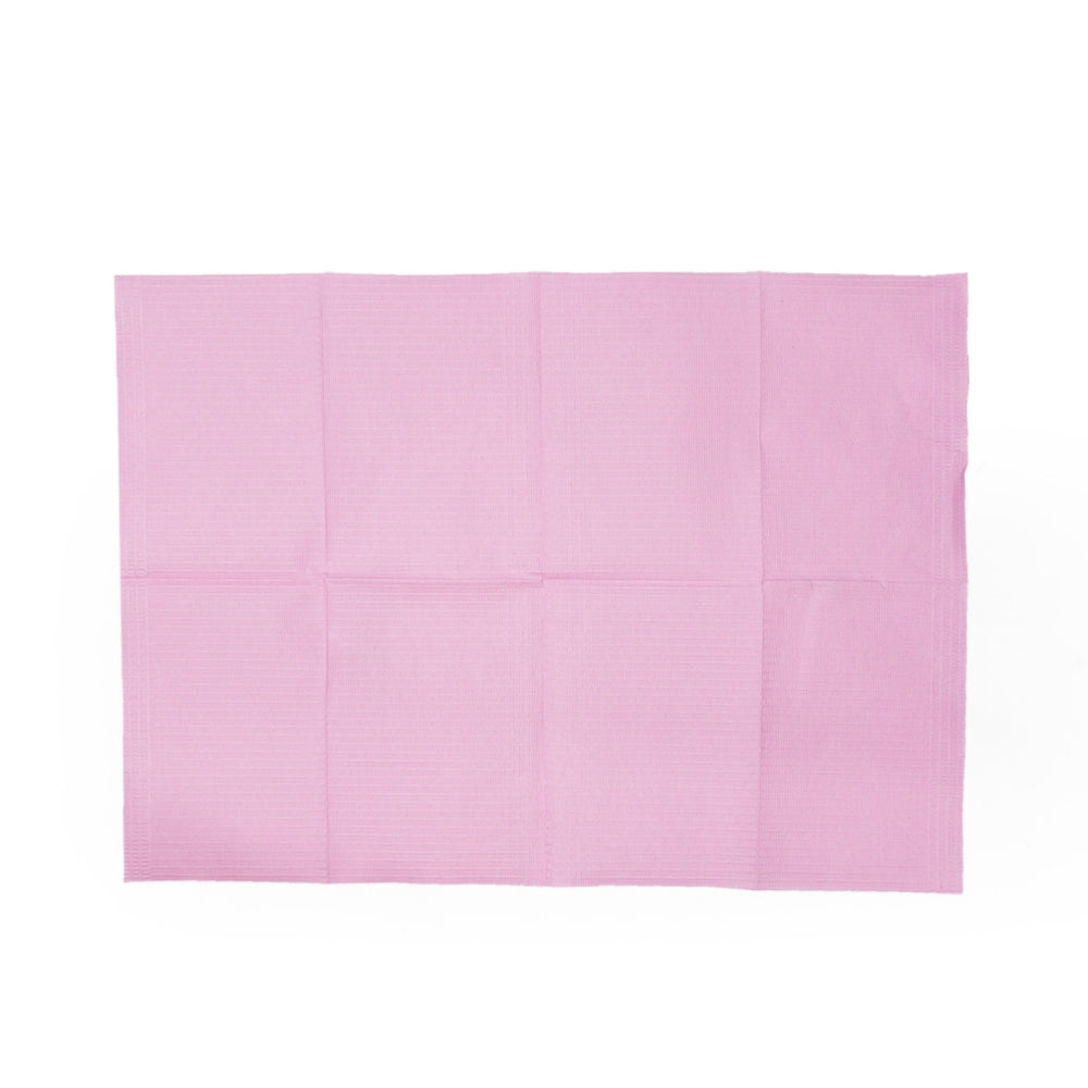 Pink Disposable Lap Cloths / Dental Bibs 13" x 18" (500/Case) - Gorilla