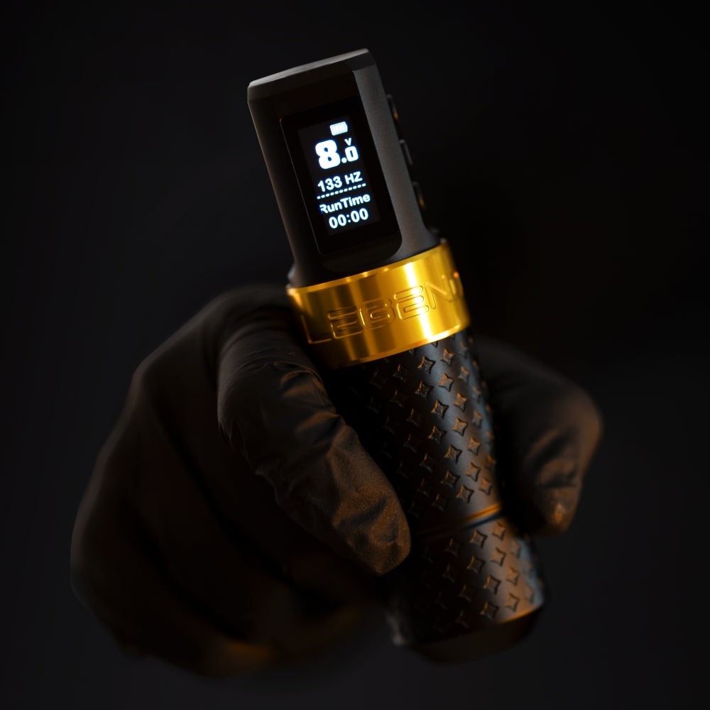 The Legend Pro Tattoo Pen - Color Packer (4.0mm) - Full Set (2 Batteries + 3 Grips)