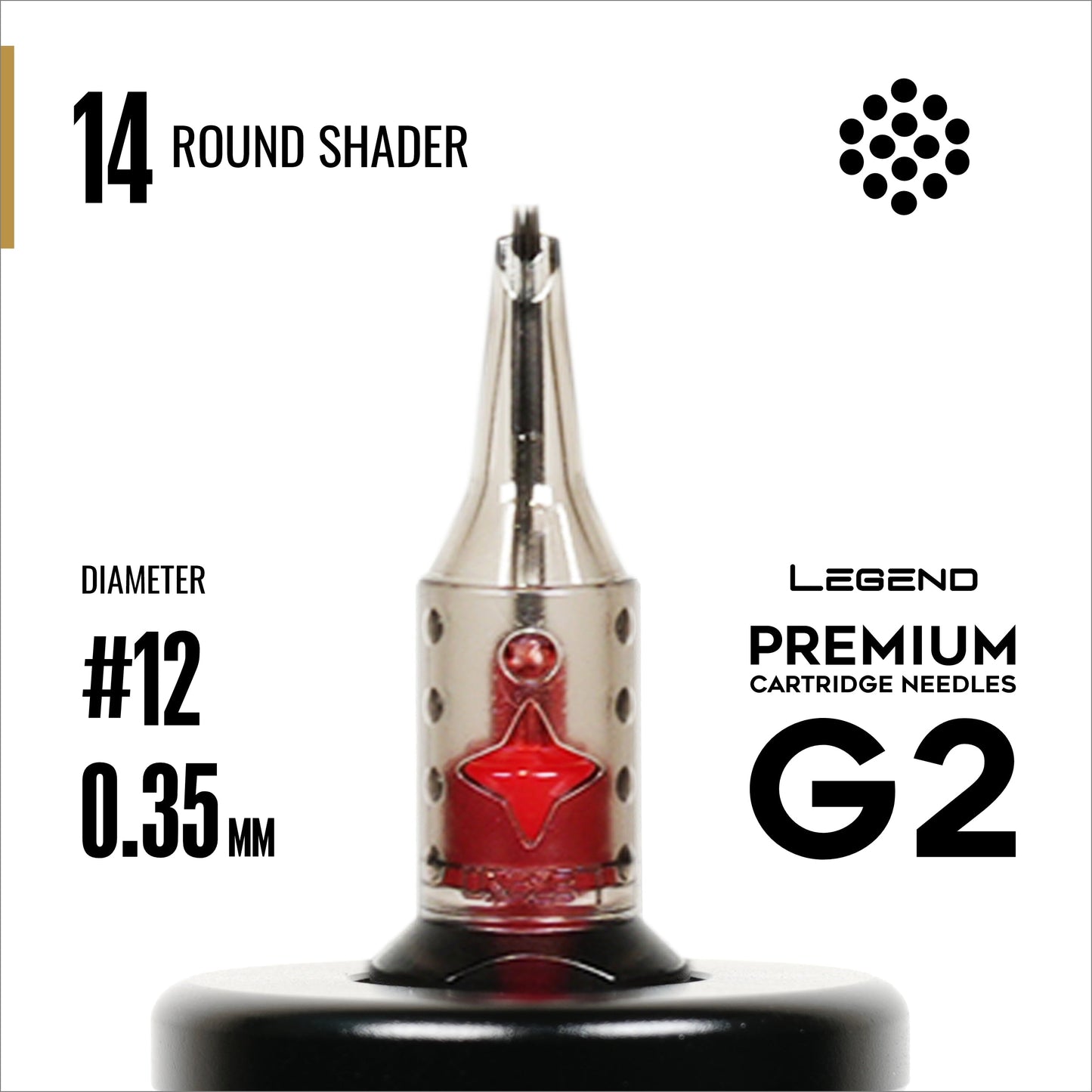 Legend Premium Cartridges G2 (2nd Gen) - Round Shaders - #12 (0.35mm) - 20/Box