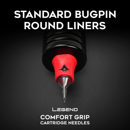 Legend Comfort Grip Cartridges - Standard Bugpin Round Liners - #10 (0.30mm) - 20/Box