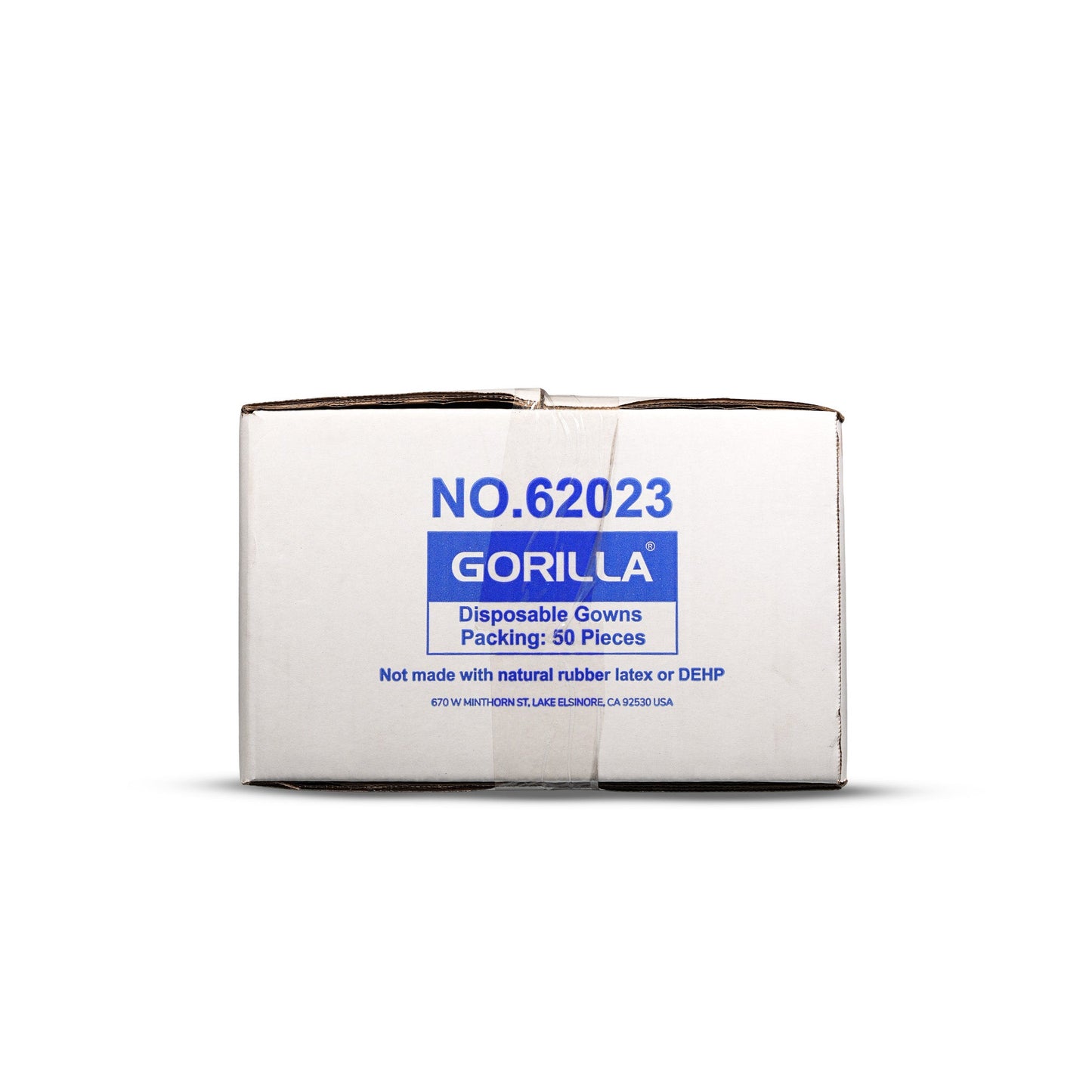 Gorilla Disposable Gown With Tie - Blue (30" x 42") - 50/Case